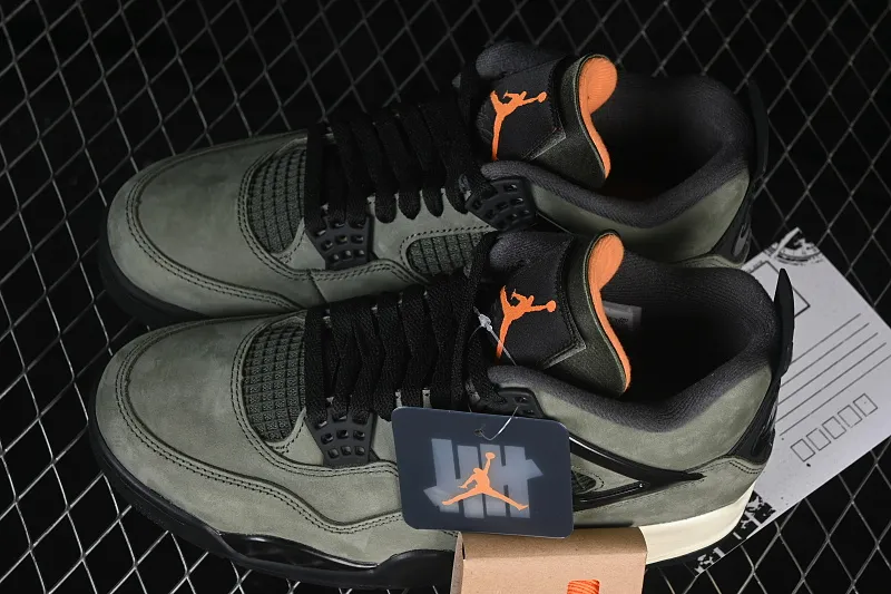 All categories Air Jordan Jordan series basketball shoes Air Jordan 4 LJR version Undefeated x Air Jordan 4 OG AJ4 Joe 4 olive green suede IB1519-200
